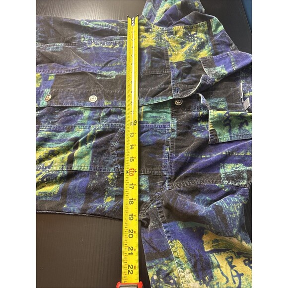 Chico's Sz 1 Womens‎ Corduroy Jacket Art To Wear Artsy Boho Dopamine Maximalist - Picture 7 of 9